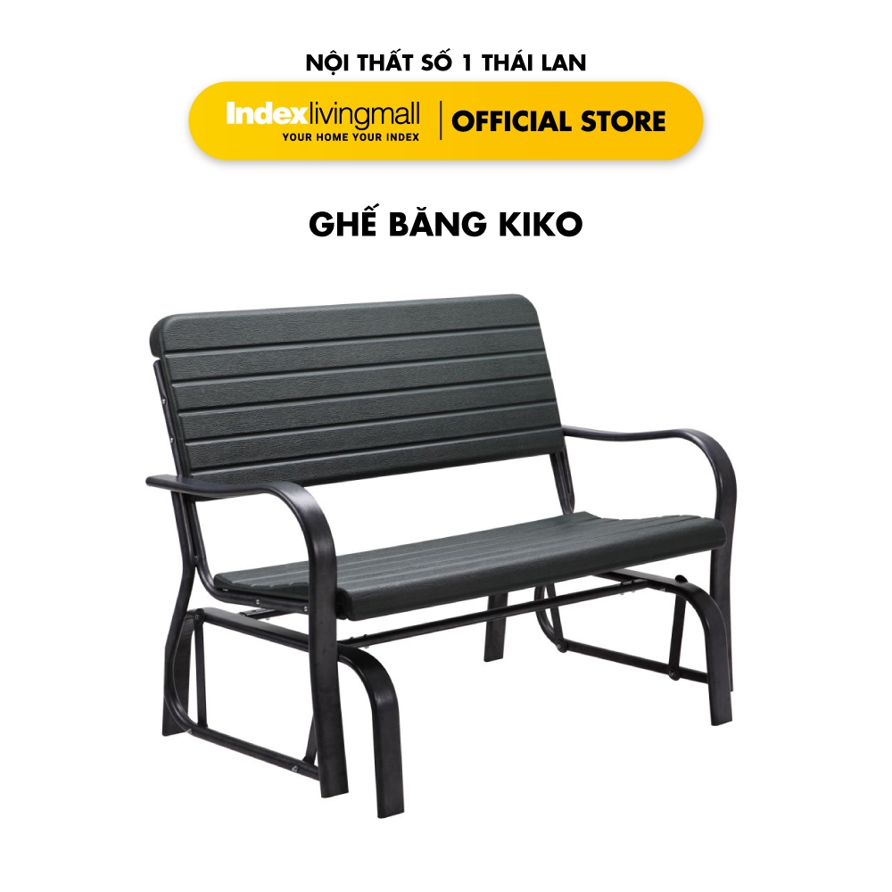 Ghế băng thư giãn ngoài trời KIKO Khung Thép phủ tĩnh điện bông màu Xám | Index Living Mall | Nhập khẩu Thái Lan