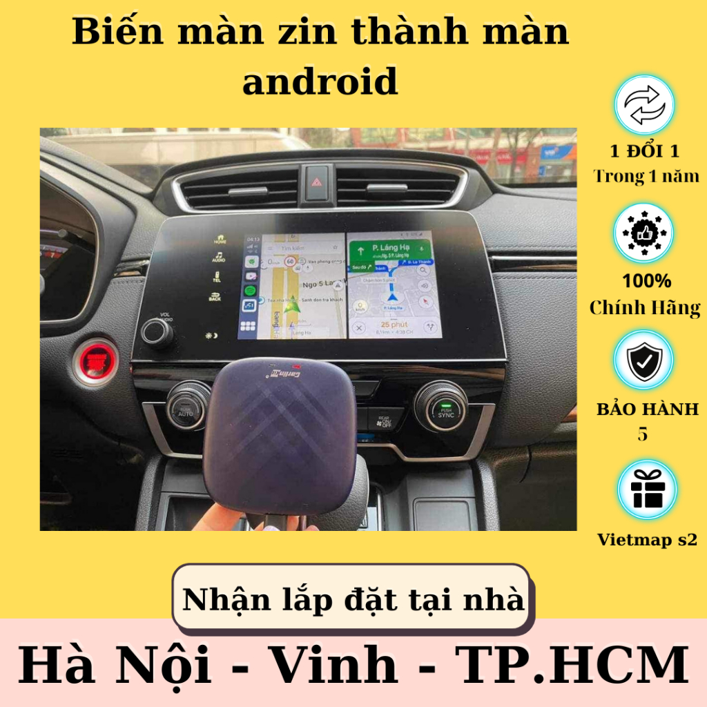 Bộ Carplay Android Box PICASOU AI/ CARLINKIT Cắm Sim 4G |Biến Màn Zin ô tô Thành Màn Hình Android - Ram 4G,Rom 64GB