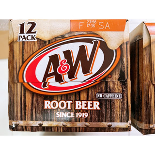 Xá xị Mỹ A&W Root Beer 355ml.