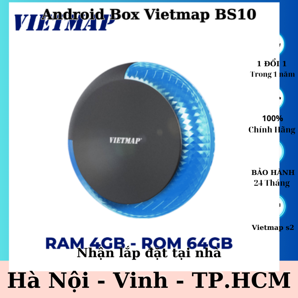 Android Box Ô Tô VIETMAP BS10, Androi Box Tích Hợp Cảm Biến Áp Suất Lốp