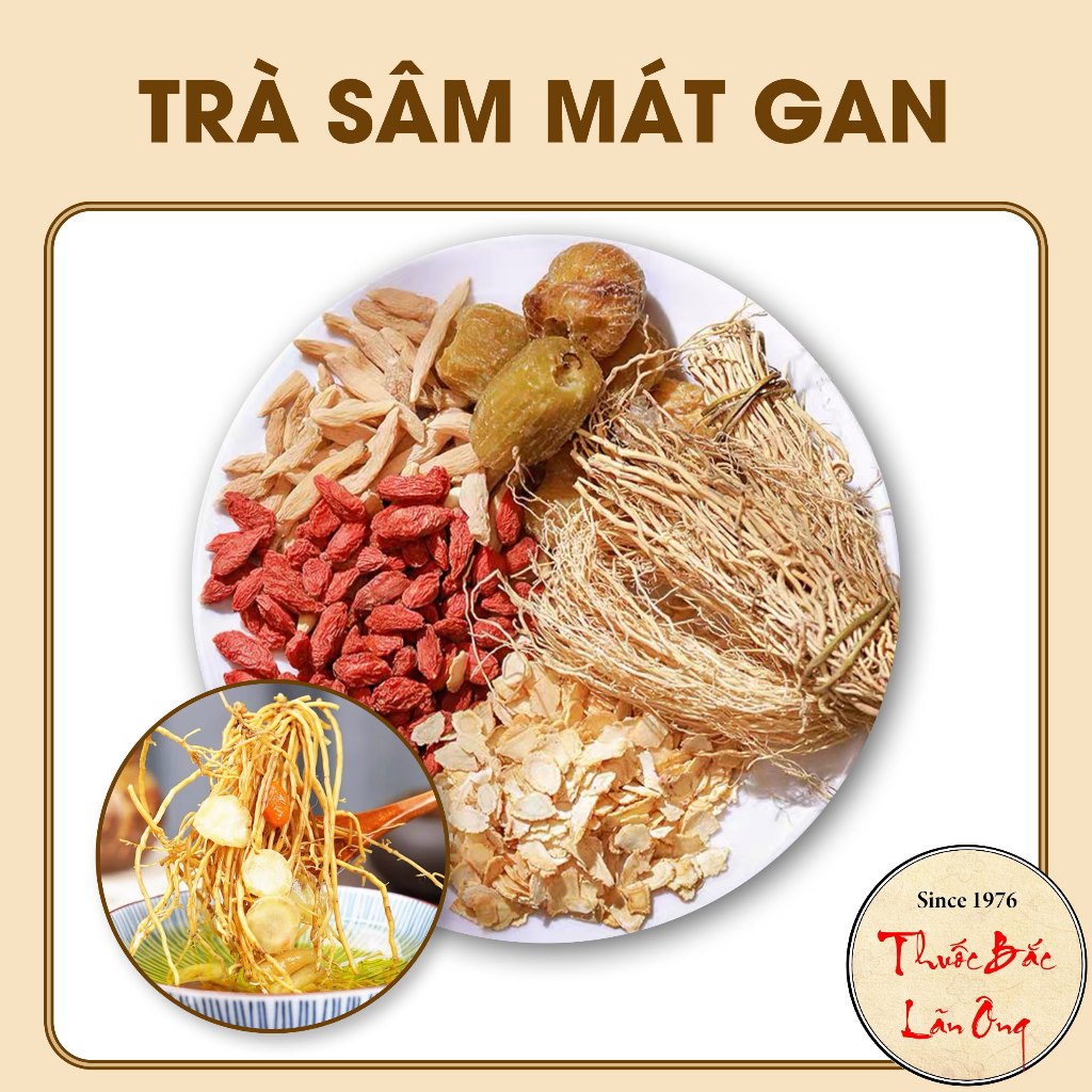 Set trà sâm mát gan, giảm ho, bổ phế, giảm biếng ăn cho bé, thanh nhiệt - Thuốc Bắc Lãn Ông