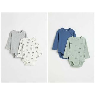 Set 2 bodysuit dài tay 1089539007 hm h&m_hàng chính hãng authentic
