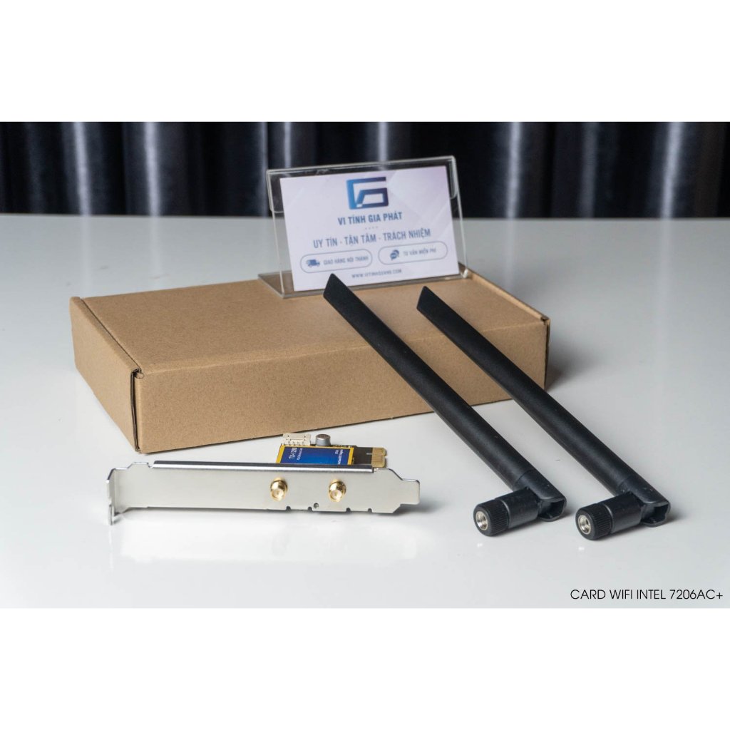 Card WIFI + Bluetooth dùng chip Intel WIFI 6 AX200 / 7260AC WTXUP khe cắm PCI dùng cho máy bàn