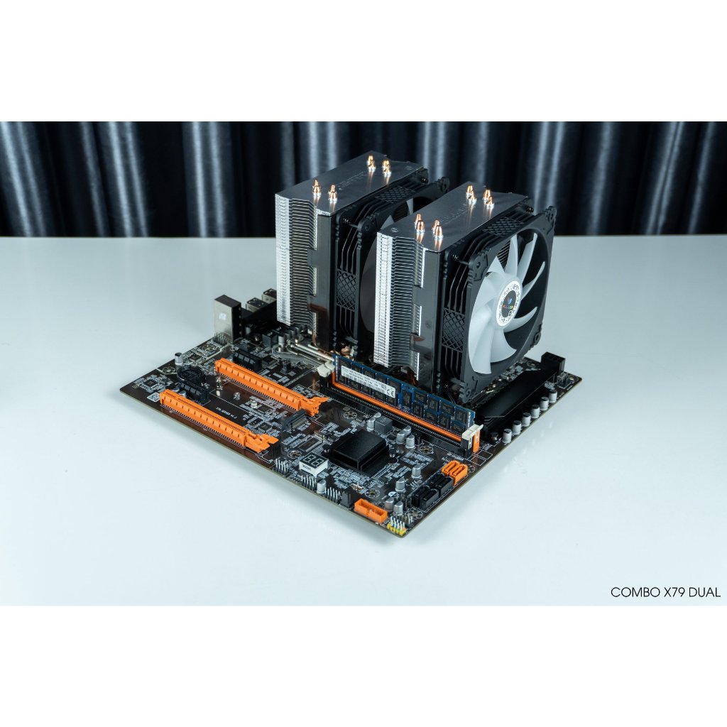 Combo Dual Xeon Mainboard X79 + 2 CPU 2696 V2 + Ram 32GB ECC RE + 2 Fan T900i Bảo hành 03 Tháng