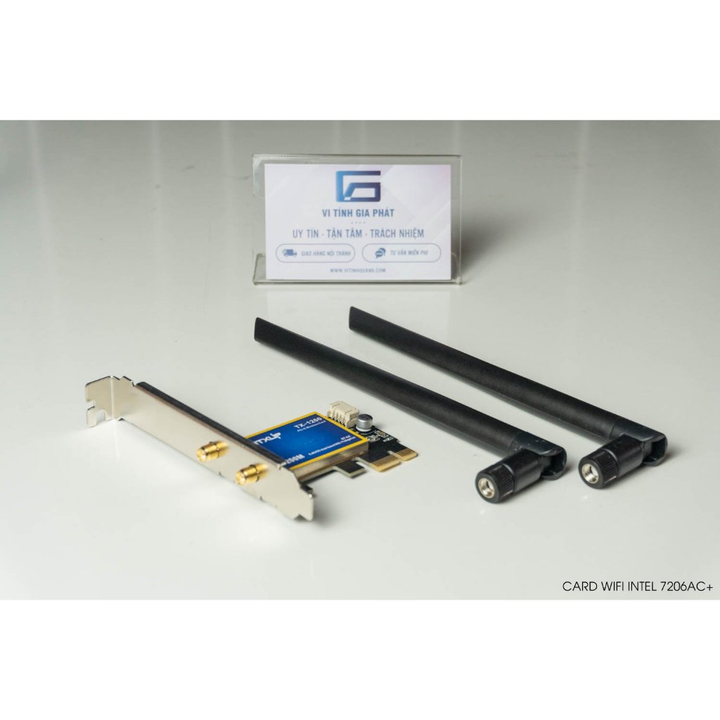 Card WIFI + Bluetooth dùng chip Intel WIFI 6 AX200 / 7260AC WTXUP khe cắm PCI dùng cho máy bàn