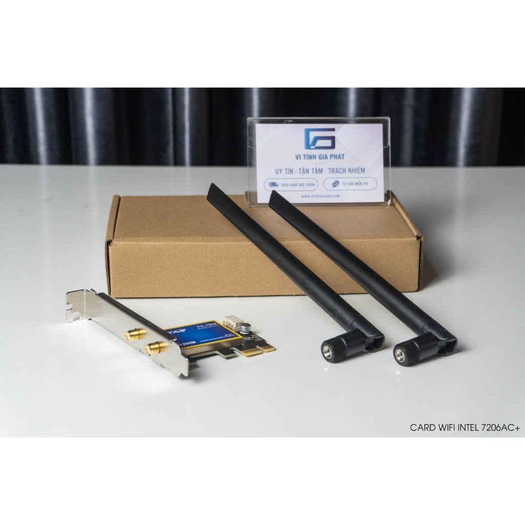 Card WIFI + Bluetooth dùng chip Intel WIFI 6 AX200 / 7260AC WTXUP khe cắm PCI dùng cho máy bàn