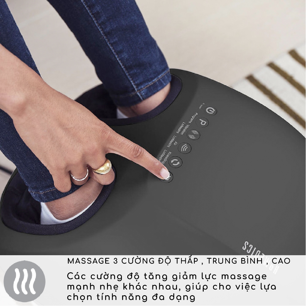 Máy massage chân khí nén cao cấp 3in1 kèm nhiệt Homedics FMS 360 điều khiển cầm tay nhà HT Beauty Chính Hãng Mỹ BH 2 năm