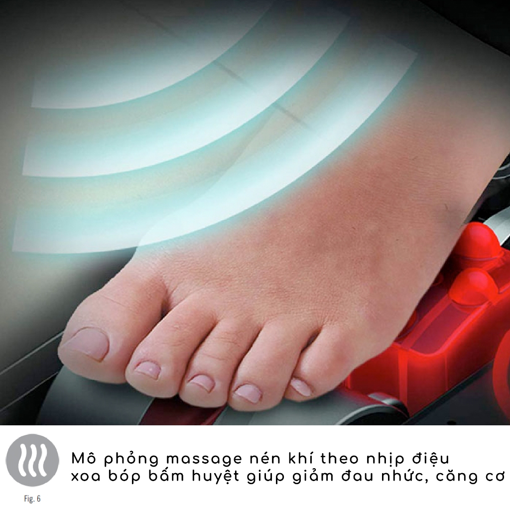 Máy massage chân khí nén cao cấp 3in1 kèm nhiệt Homedics FMS 360 điều khiển cầm tay nhà HT Beauty Chính Hãng Mỹ BH 2 năm