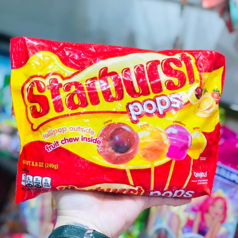 Kẹo mút Starburst Pops Lollipops Candy noel 8.8 oz