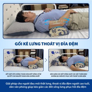 Gối kê lưng AIRU cho người thoát vị đĩa đệm, thoái hóa cột sống lưng - Hàng chính hãng