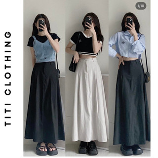  Chân váy xếp li dáng dài phong cách hàn quốc - TiTi.clothing - Cv6906 p6k3 