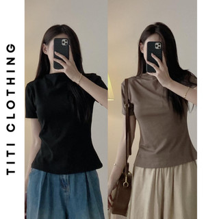  Áo thun trơn tay vát - TiTi.clothing - Aocolo228_P0K10 