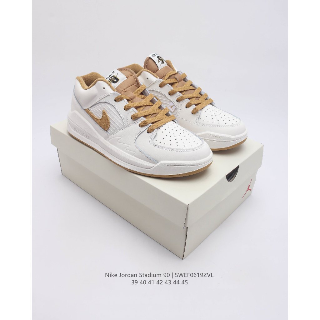 Giày thể thao Jordan Stadium 90 Nâu Trắng Xanh Trắng, sneaker jd 90 đủ size nam nữ Tặng FullBox