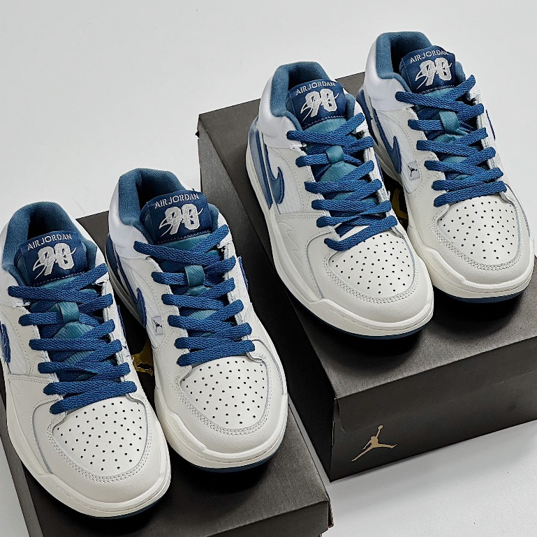 Giày thể thao Jordan Stadium 90 Nâu Trắng Xanh Trắng, sneaker jd 90 đủ size nam nữ Tặng FullBox