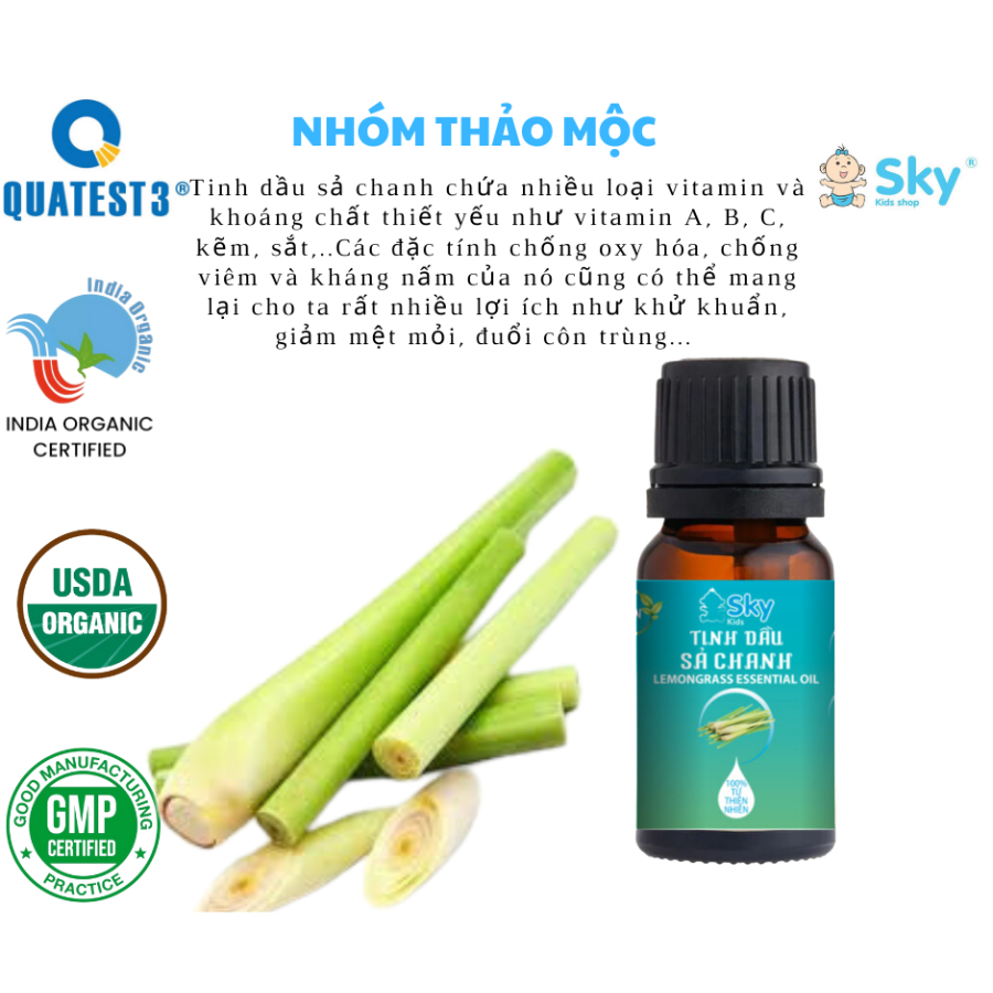TINH DẦU SẢ CHANH NGUYÊN CHẤT 100%, CÓ KIỂM ĐỊNH.