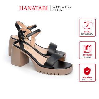 Sandal Nữ Hanatabi Quai Ngang Đế PU Siêu Nhẹ Cao 7cm Mã HNSDG7F957