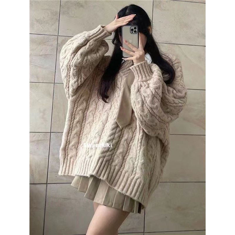 Áo Len CBMHOUSE Form Rộng, Áo Sweater Len Nam Nữ Unisex Họa Tiết Basic Màu Đen Dễ Phối Đồ