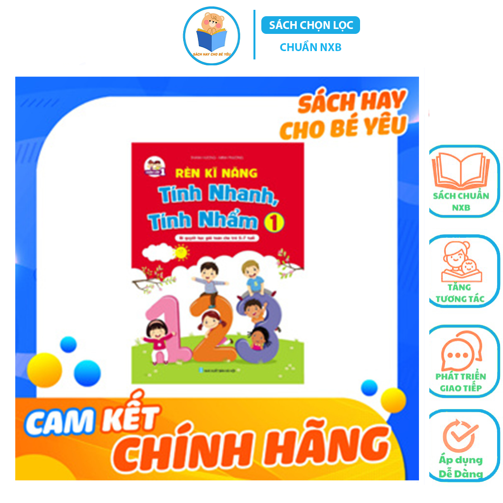 Sách Rèn kỹ năng tính nhanh tính nhẩm cho bé 5-7 tuổi
