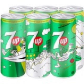 Lốc 6 lon 7up 320ml