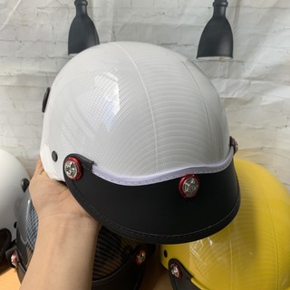 Nón bảo hiểm nhúng cacbon caro thông gió siêu đẹp