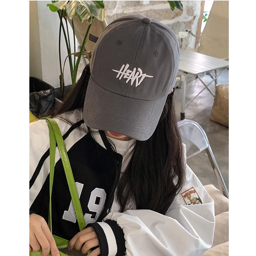 Mũ lưỡi trai Heart chất liệu vải kaki, form chuẩn thời trang, nón lưỡi trai nam nữ Meili