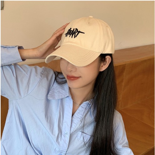 Mũ lưỡi trai Heart chất liệu vải kaki, form chuẩn thời trang, nón lưỡi trai nam nữ Meili