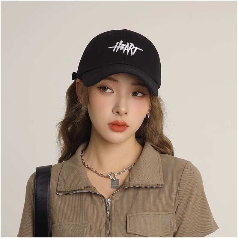 Mũ lưỡi trai Heart chất liệu vải kaki, form chuẩn thời trang, nón lưỡi trai nam nữ Meili