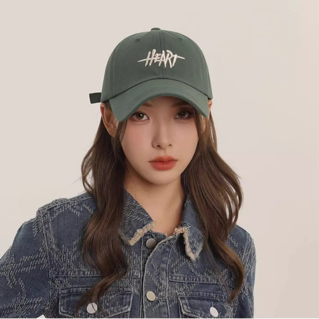 Mũ lưỡi trai Heart chất liệu vải kaki, form chuẩn thời trang, nón lưỡi trai nam nữ Meili