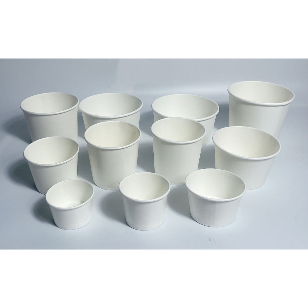 50 Tô giấy đựng cháo dinh dưỡng đủ size kèm nắp PP