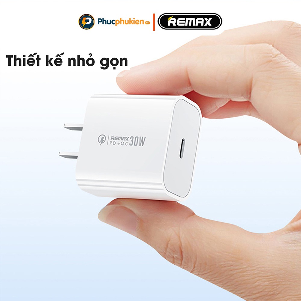 Remax U109 - Củ sạc 30w type c chính hãng Remax sạc nhanh 27w cho 15 pro max trở xuống - Phúc Phụ Kiện