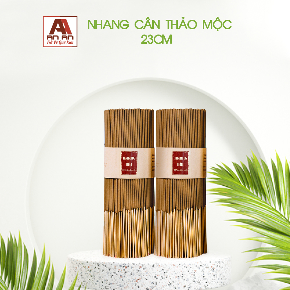 Nhang thơm thảo mộc 23cm (Quế - Diệp - Trầm hương,...) thơm dịu, ít khói, an toàn