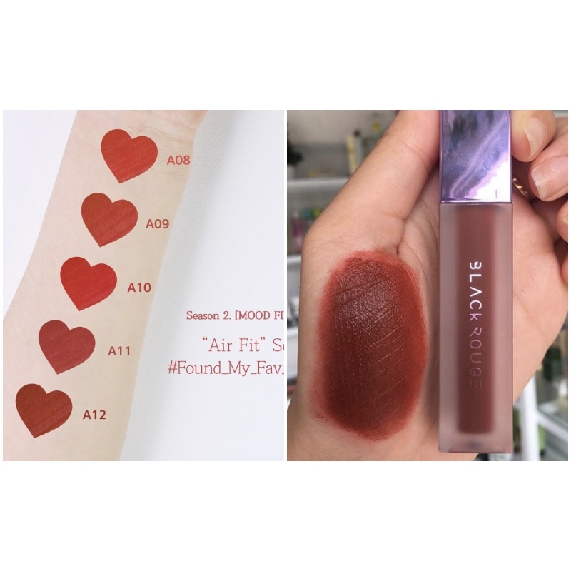 Son Kem Lì Black Rouge A12 nâu đỏ gạch