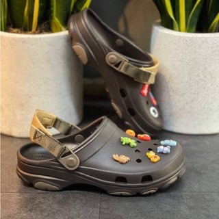 Dép Cross All Terrain Clog Ver 2 Chính Hãng, Thiết Kế Nhựa Phối Quai Vải, Đúc Liền Khối - Màu Nâu