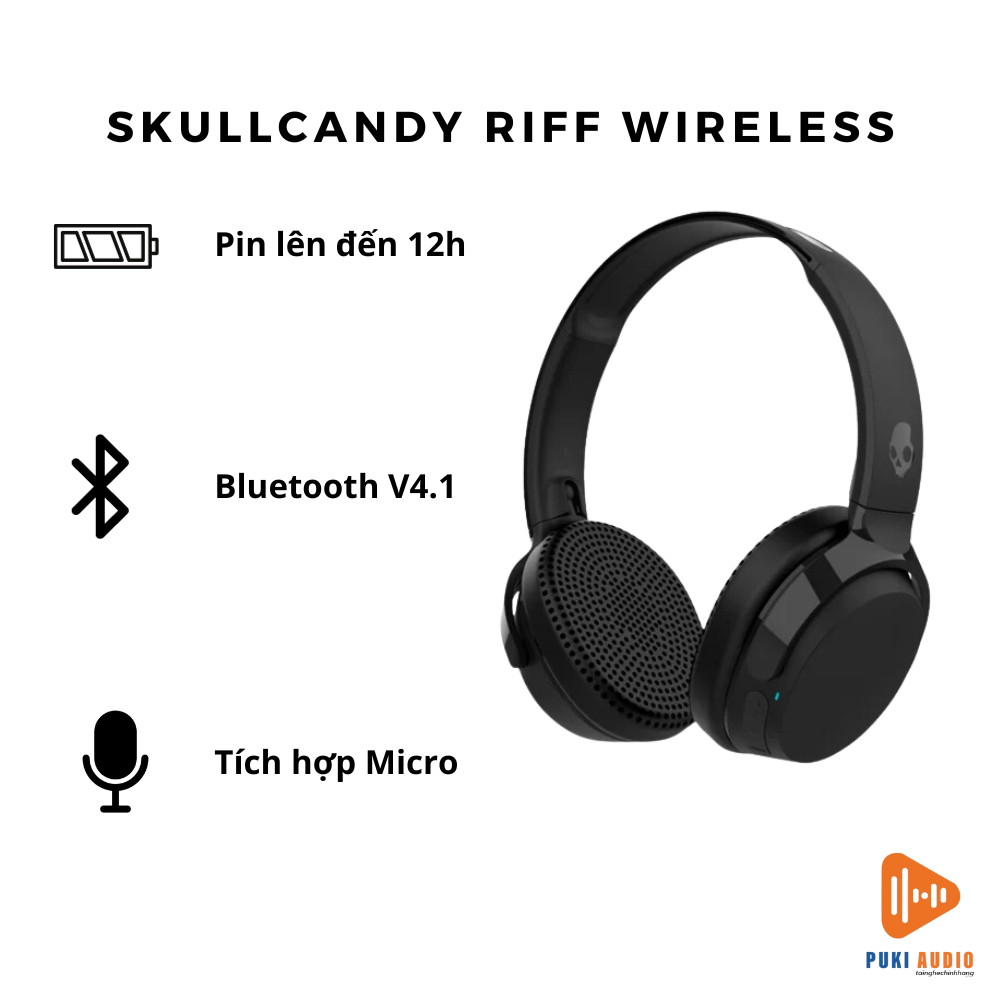 Tai nghe Skullcandy Riff - Tai nghe không dây Skullcandy Riff
