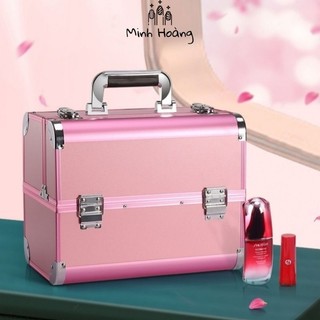 Cốp đựng đồ nail mi 2 tầng bằng nhôm cao cấp