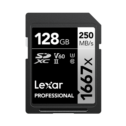 Thẻ nhớ máy ảnh/ máy quay Lexar 1667x SDXC UHS-II Professional SILVER Series 64GB/ 128GB/ 256GB, tốc độ đọc 250Mb/s