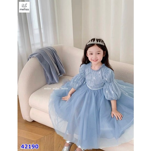 Đầm Melisa xanh bông tuyết