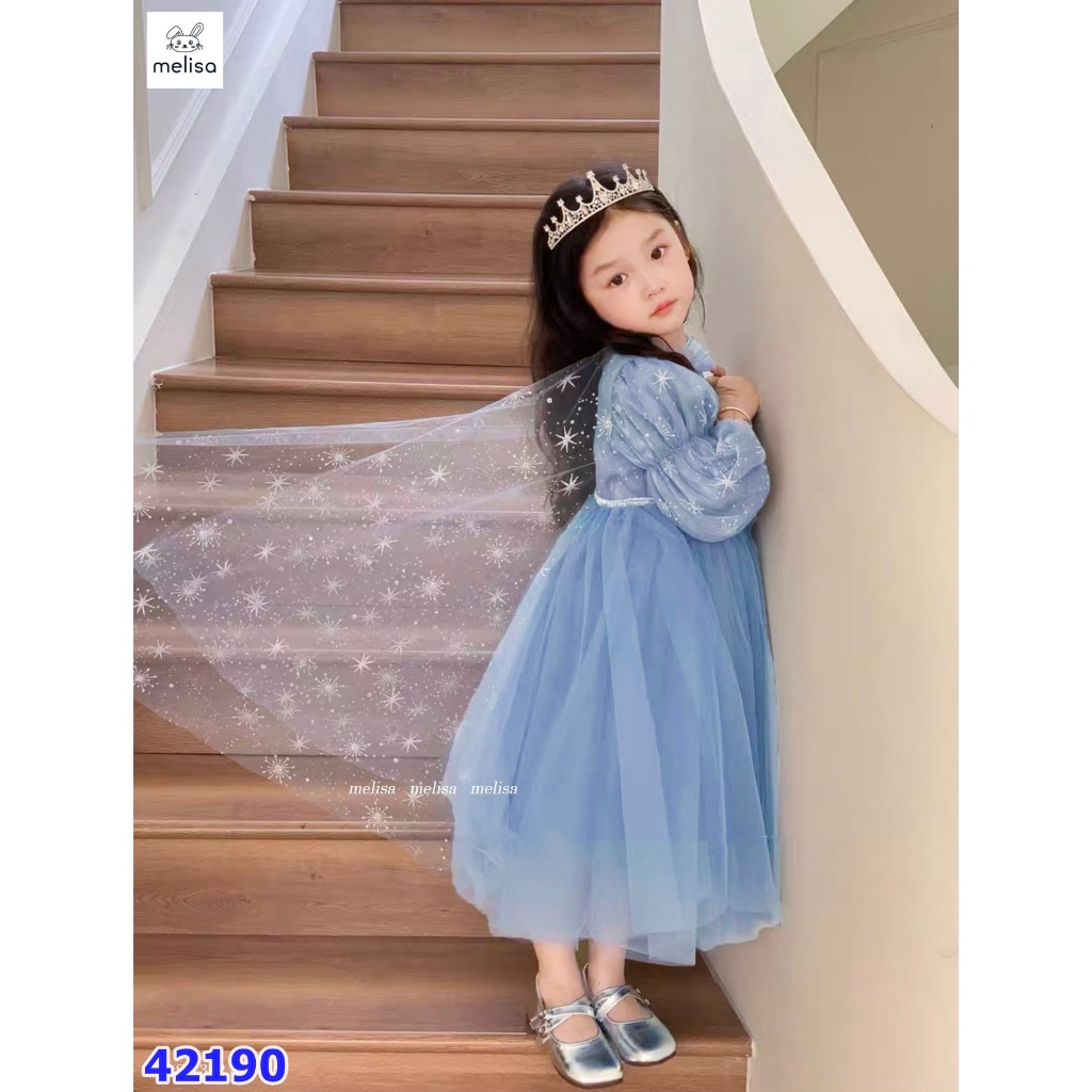 Đầm Melisa xanh bông tuyết