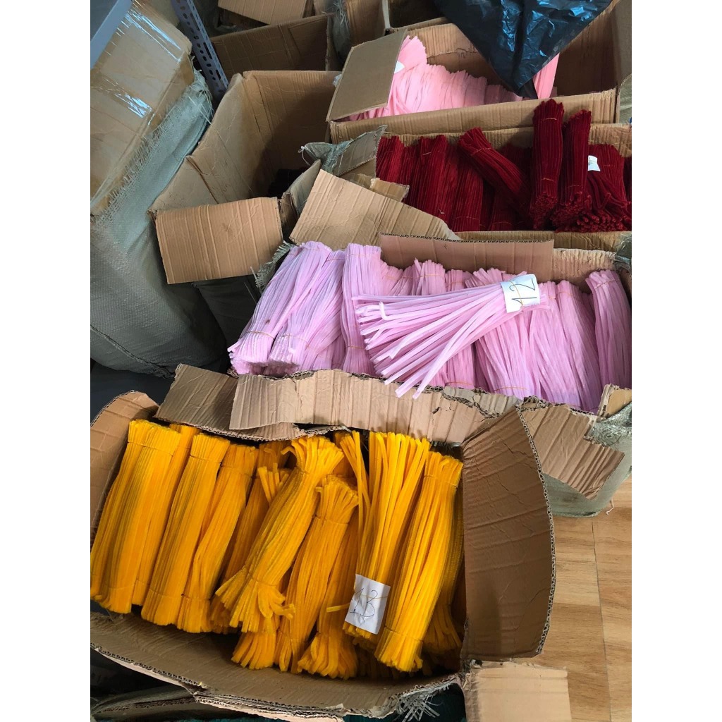 Kẽm Nhung loại 1 lông dày mịn bó 100 sợi, nguyên liệu làm đồ hanmade trang trí.