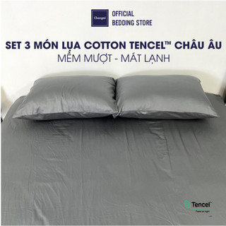  Bộ ga gối lụa Cotton Tencel (Áo) Changmi Bedding 60S siêu mềm mượt và mát lạnh - 3 Món