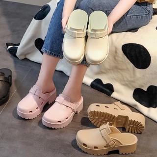 Sục nhựa C.K siêu nhẹ quai đai nâng đế 6cm bản đủ màu hot hit 2023