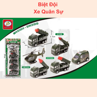 Đồ Chơi Xe Quân Sự Chạy Đà Cót, Gồm 6 Xe Mini Khác Nhau, Màu Xanh Lục Đẹp Dành Cho Bé Đam Mê Sưu Tập