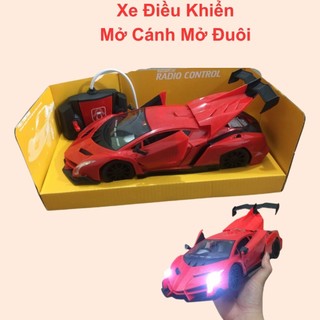 Xe điều khiển mở cánh ô tô điều khiển từ xa mở cánh mở đuôi có đèn pha sáng kích thước lớn 30cm