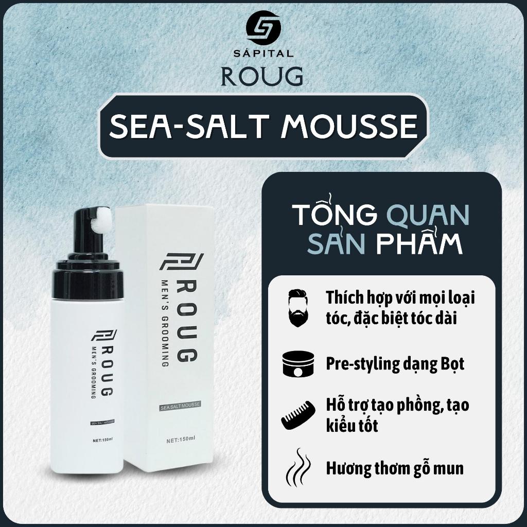 Bọt tạo kiểu Pre-styling Roug Men’s Grooming Sea Salt Mousse - Hỗ trợ tạo phồng - Cân bằng độ ẩm trên mái tóc