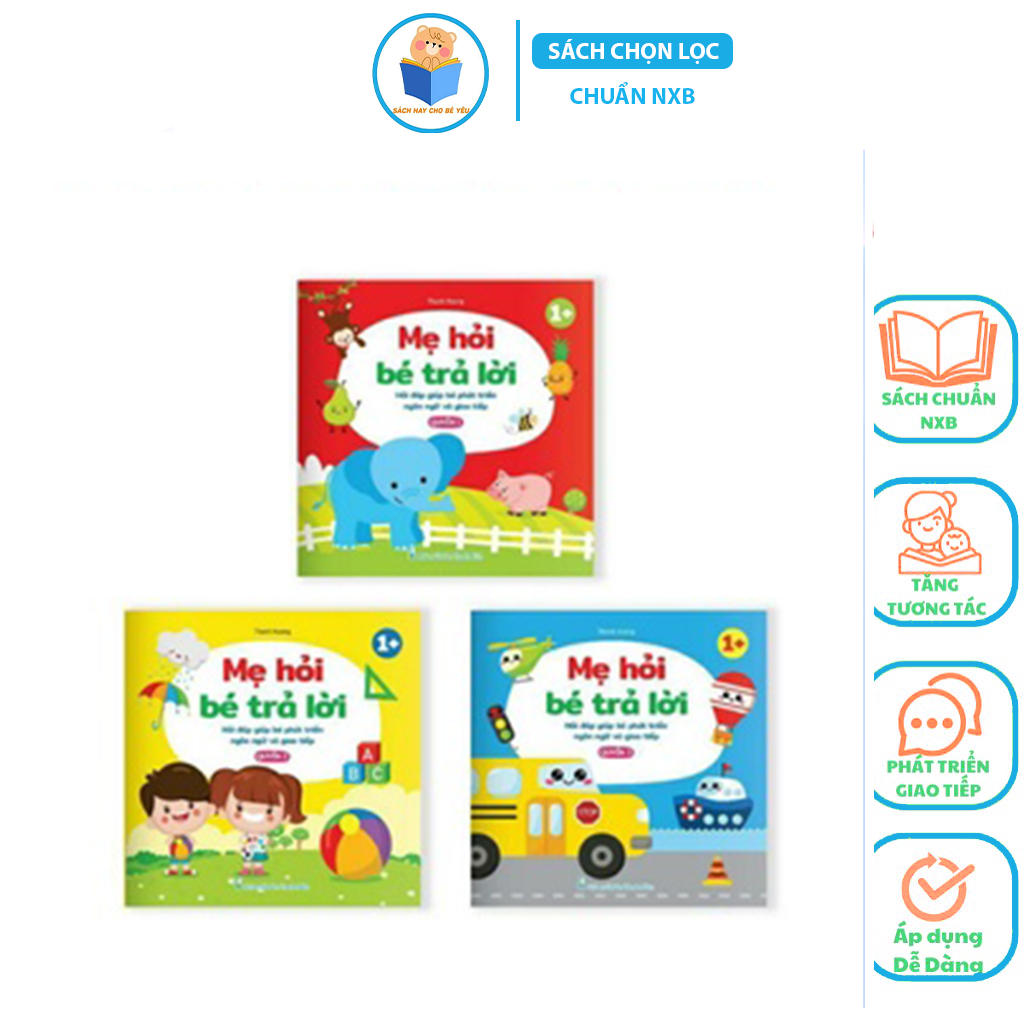 Sách - Mẹ hỏi bé trả lời, hỏi đáp giúp bé phát triển ngôn ngữ và giao tiếp (Bộ 3 cuốn)