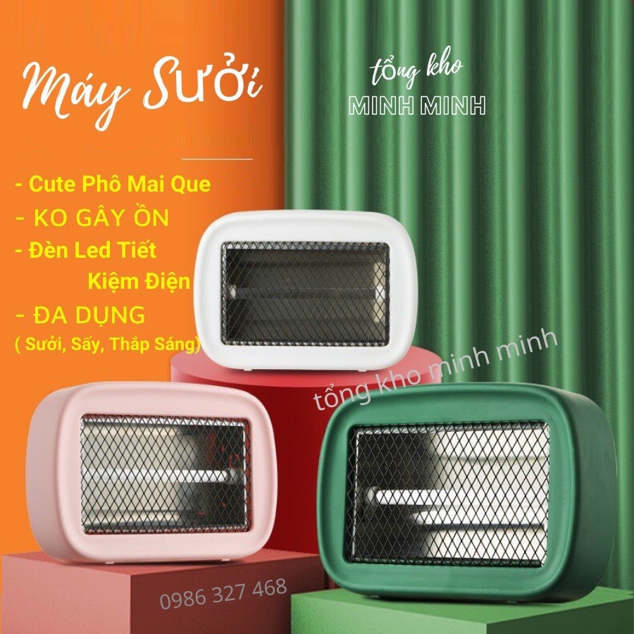Máy Sưởi Mini,Quạt Sưởi Để Bàn AKA1SY,Tản Nhiệt Đều,Công Nghệ Làm Ấm Nhanh,Nhựa ABS An Toàn,Không Khô Da,BH 12 Tháng