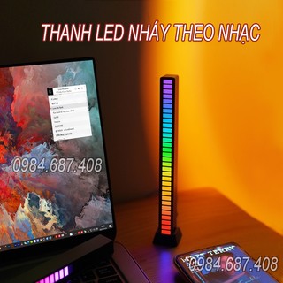 [Dùng APP] Thanh đèn led RGB cảm ứng âm thanh điều chỉnh đổi màu qua giọng nói Thanh đèn led cảm ứng theo mức độ âm nhạc