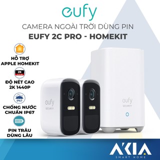 Camera ngoài trời Eufy Cam 2C Pro dùng pin cao cấp, độ nét cao 2K, Chống nước IP67, Hỗ trợ HomeKit