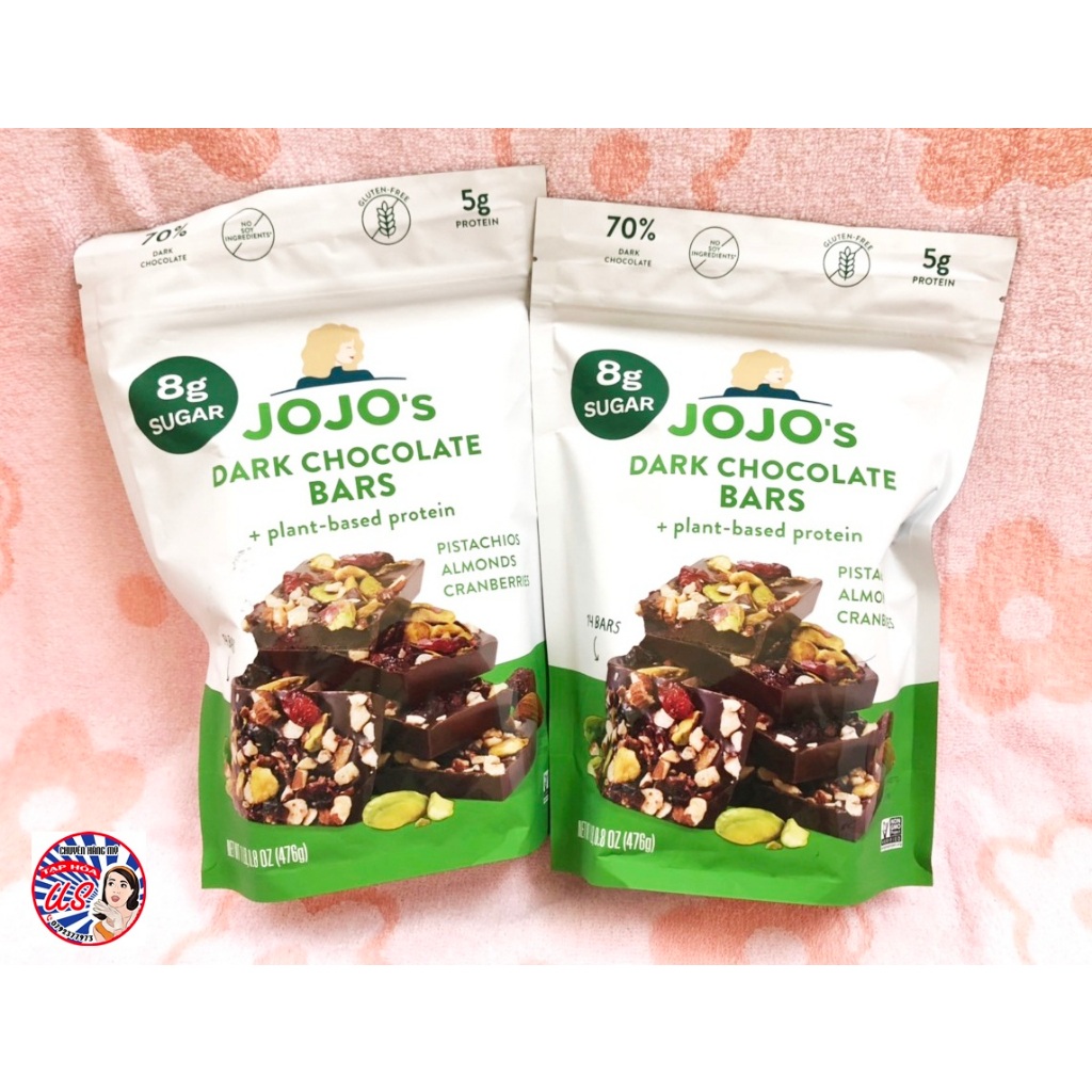 JOJO’S DARK CHOCOLATE BARS – 476G - Mỹ
