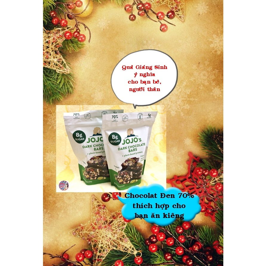 JOJO’S DARK CHOCOLATE BARS – 476G - Mỹ